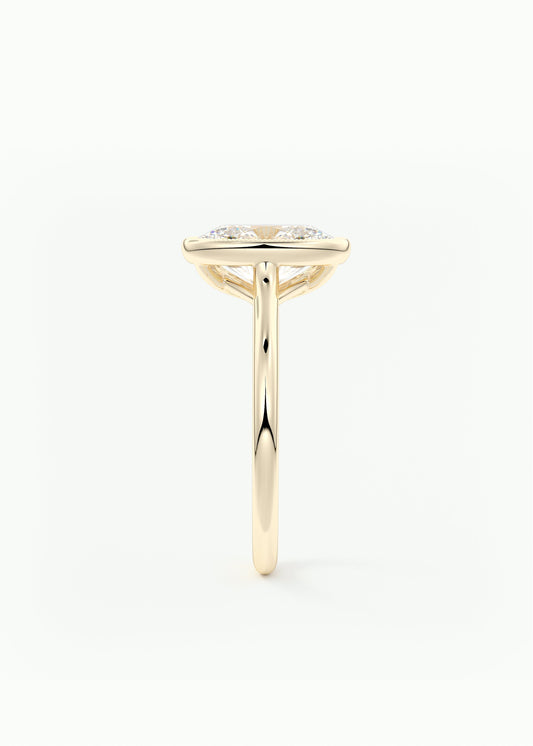 Oval Milgrain Bezel Lab Grown Diamond Engagement Ring