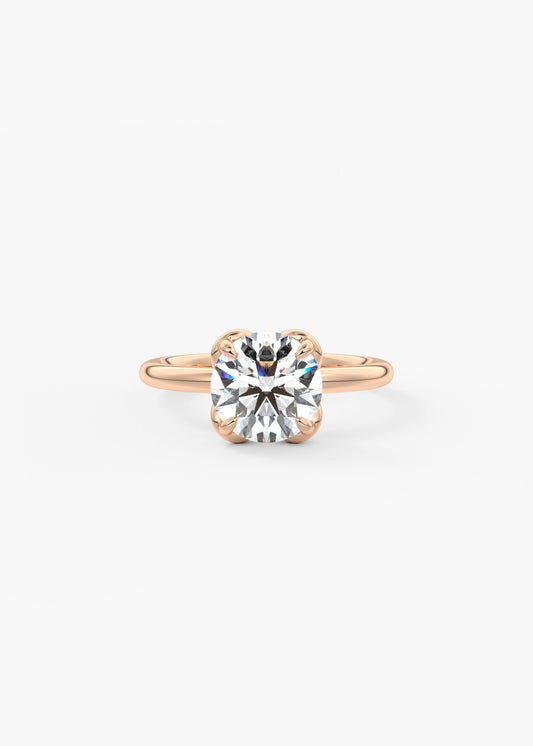 Round Multi Stones Lab Grown Diamond Engagement Ring
