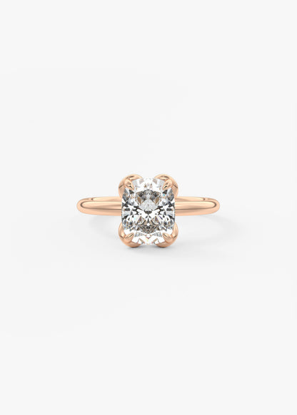 Elongated Cushion Multi Stones Lab Grown Diamond Engagement Ring