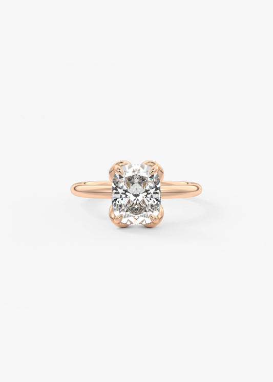 Elongated Cushion Multi Stones Lab Grown Diamond Engagement Ring