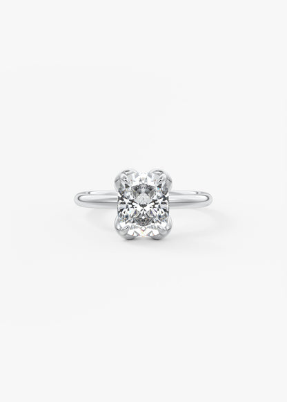 Elongated Cushion Multi Stones Lab Grown Diamond Engagement Ring
