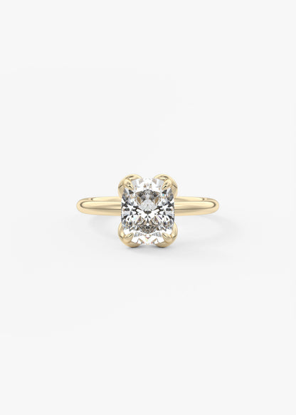 Elongated Cushion Multi Stones Lab Grown Diamond Engagement Ring