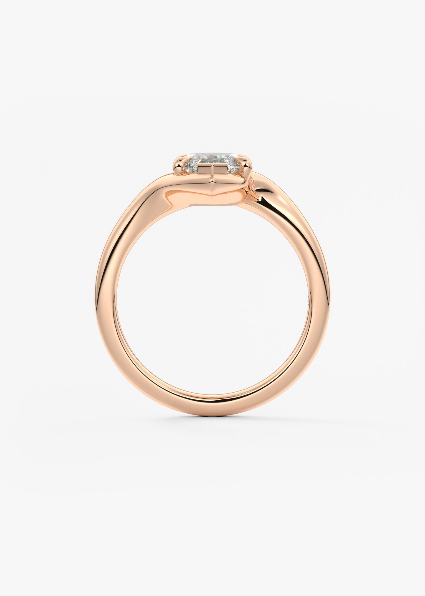 Marquise Swirl Lab Grown Diamond Engagement Ring