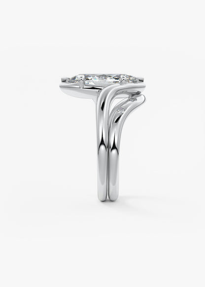 Marquise Swirl Lab Grown Diamond Engagement Ring