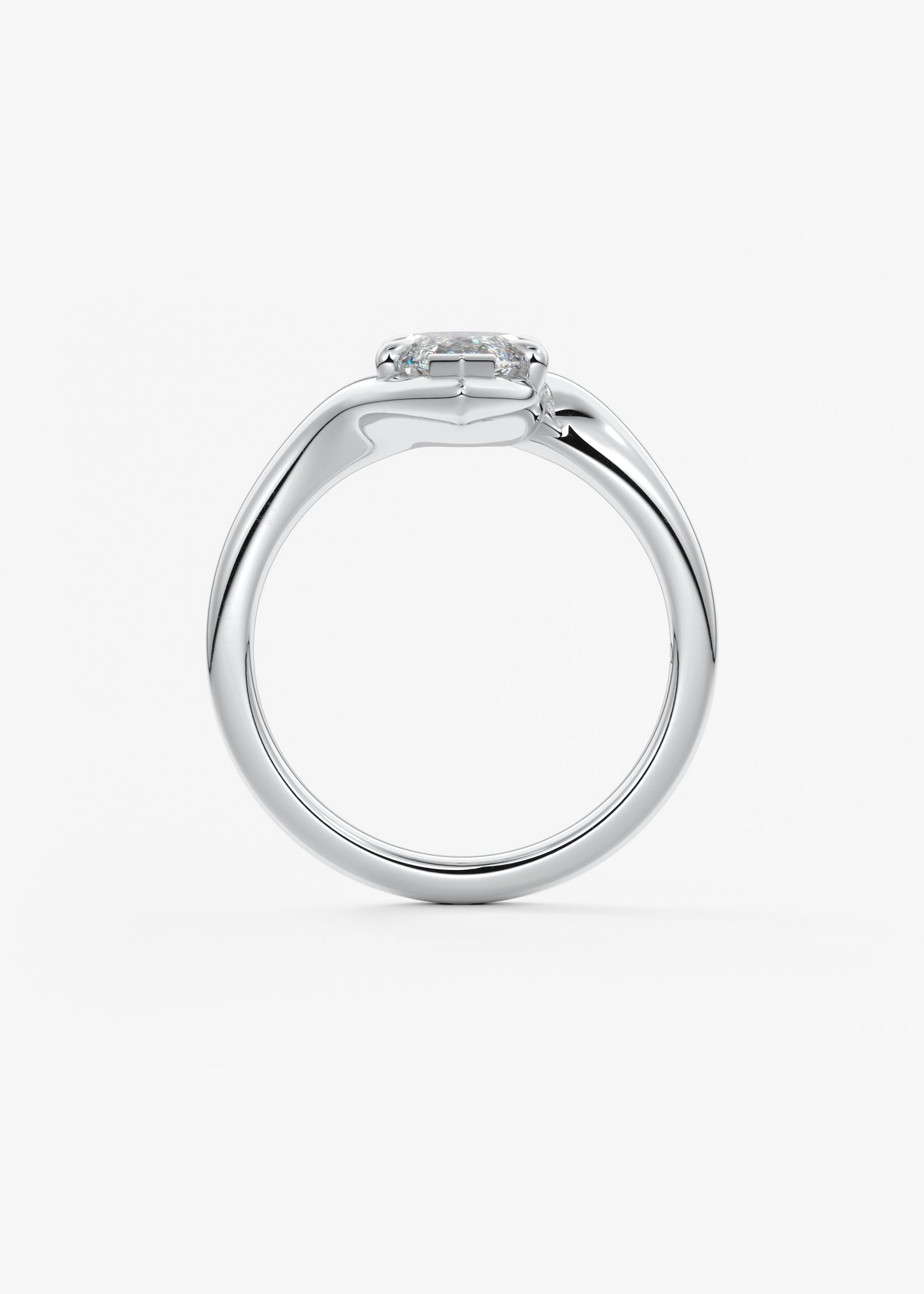 Marquise Swirl Lab Grown Diamond Engagement Ring