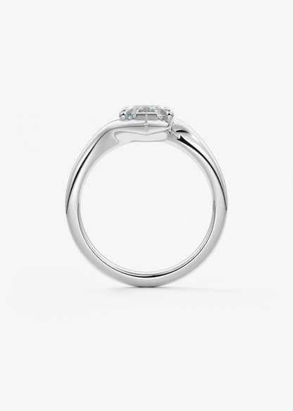 Marquise Swirl Lab Grown Diamond Engagement Ring