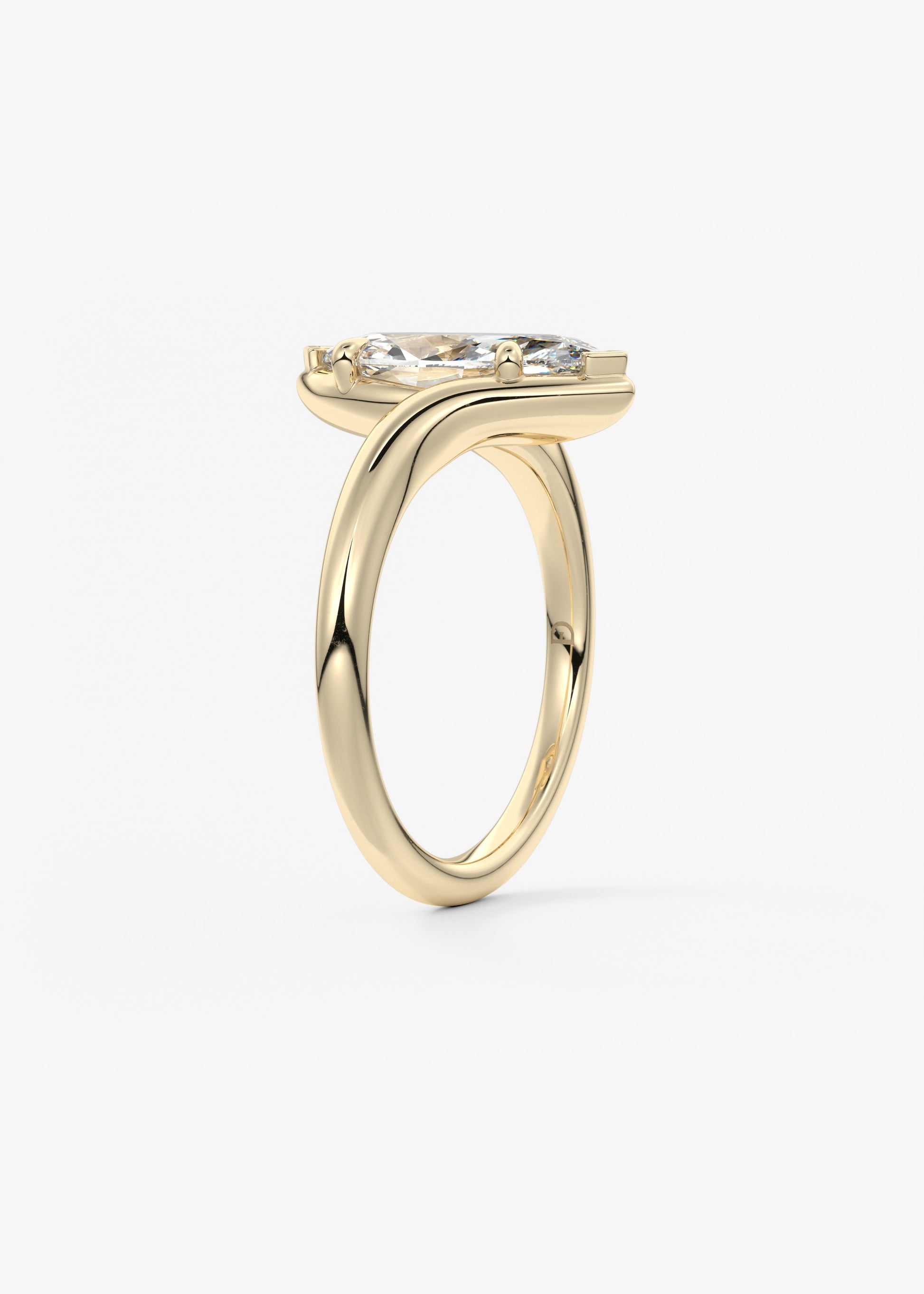 Marquise Swirl Lab Grown Diamond Engagement Ring