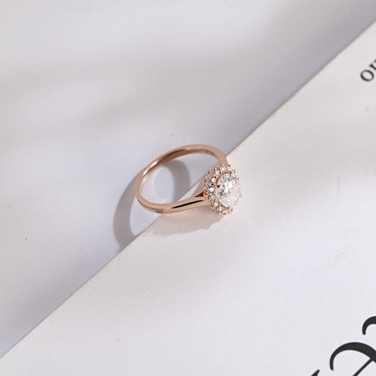 Stunning 1.0 - 2.0 CT Oval Moissanite Engagement Ring with Halo Design 9