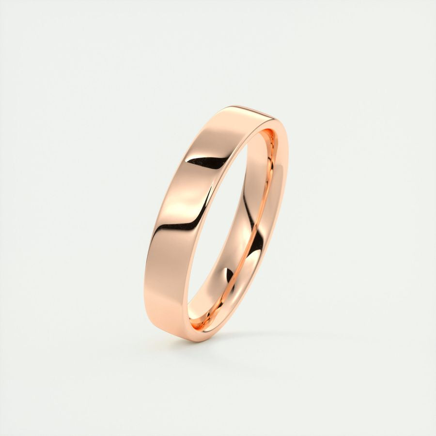 Polished Finish Regular White Gold Men's Band