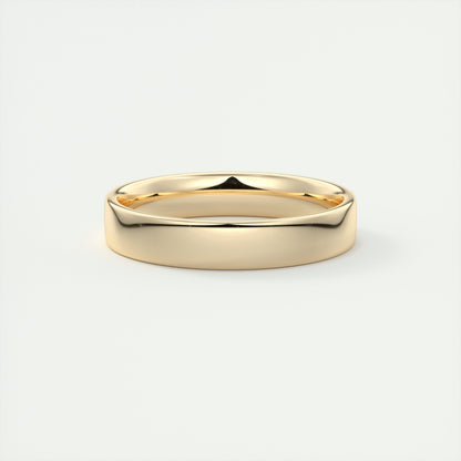 Polished Finish Regular White Gold Men's Band 14