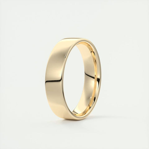 Polished Finish Regular Yellow Gold Men's Band