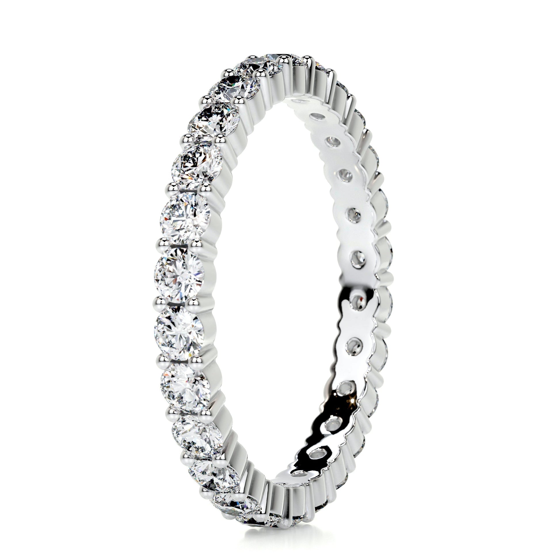 0.9 CT Round Full Eternity CVD EF/VVS Diamond Wedding Band 5