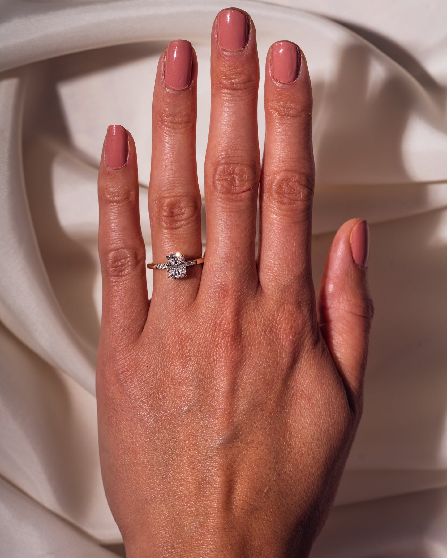 1.49 CT Cushion Cut Moissanite Solitaire Engagement Ring With Hidden Halo Setting