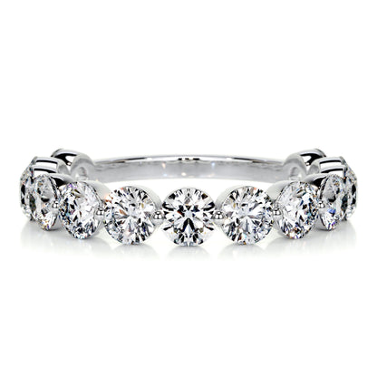 2 CT Round Half Eternity CVD EF/VVS Diamond Wedding Band 1