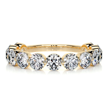 2 CT Round Half Eternity CVD EF/VVS Diamond Wedding Band 5