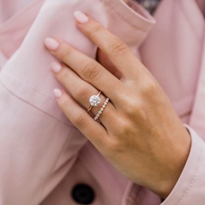 2.1 CT Round Solitaire Lab Grown Diamond Engagement Ring