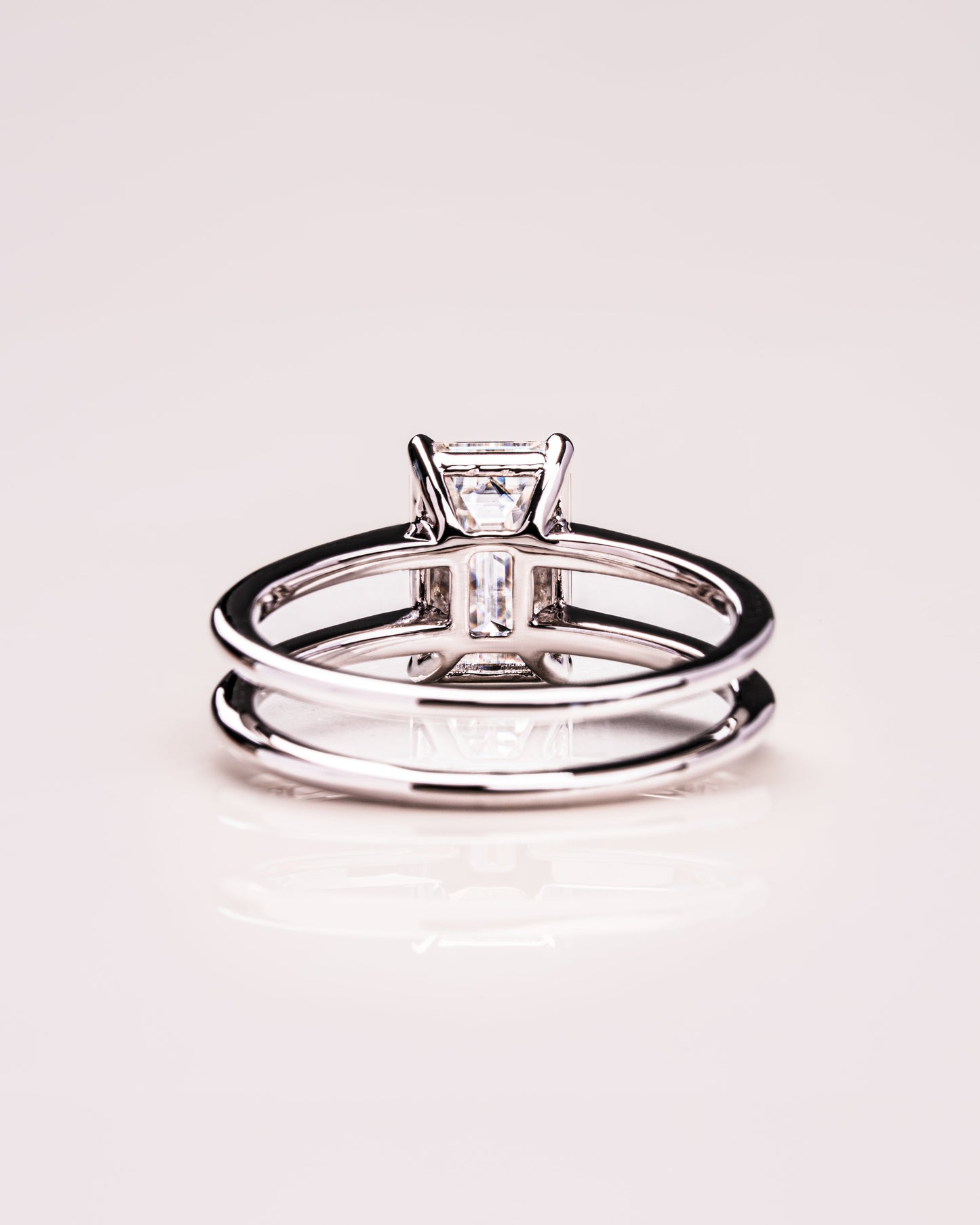 2.30 CT Emerald Cut Solitaire Moissanite Engagement Ring