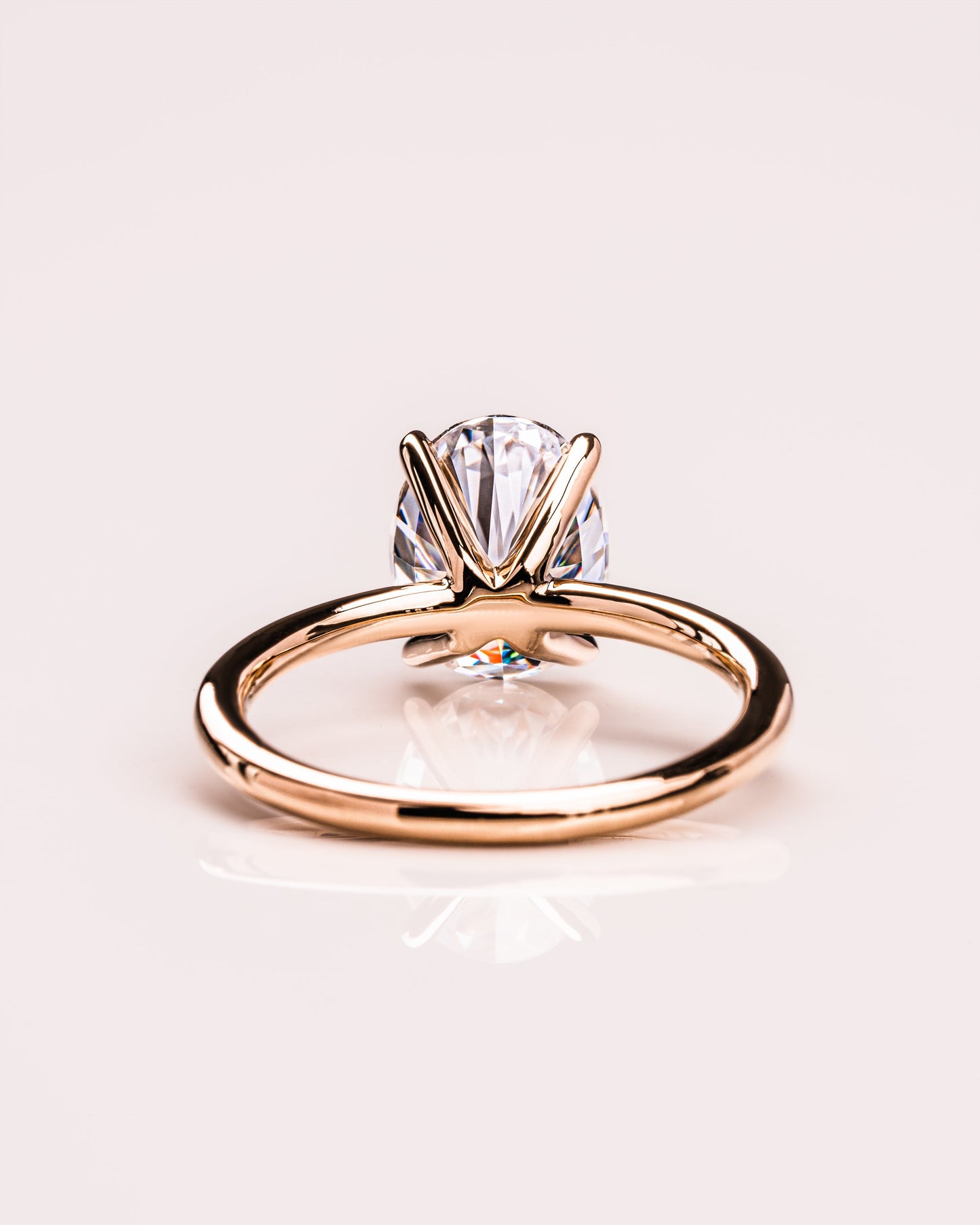 1.91 CT Oval Cut Solitaire Moissanite Engagement Ring