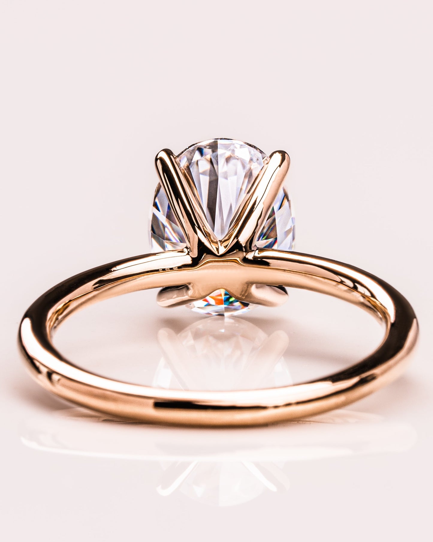 1.91 CT Oval Cut Solitaire Moissanite Engagement Ring