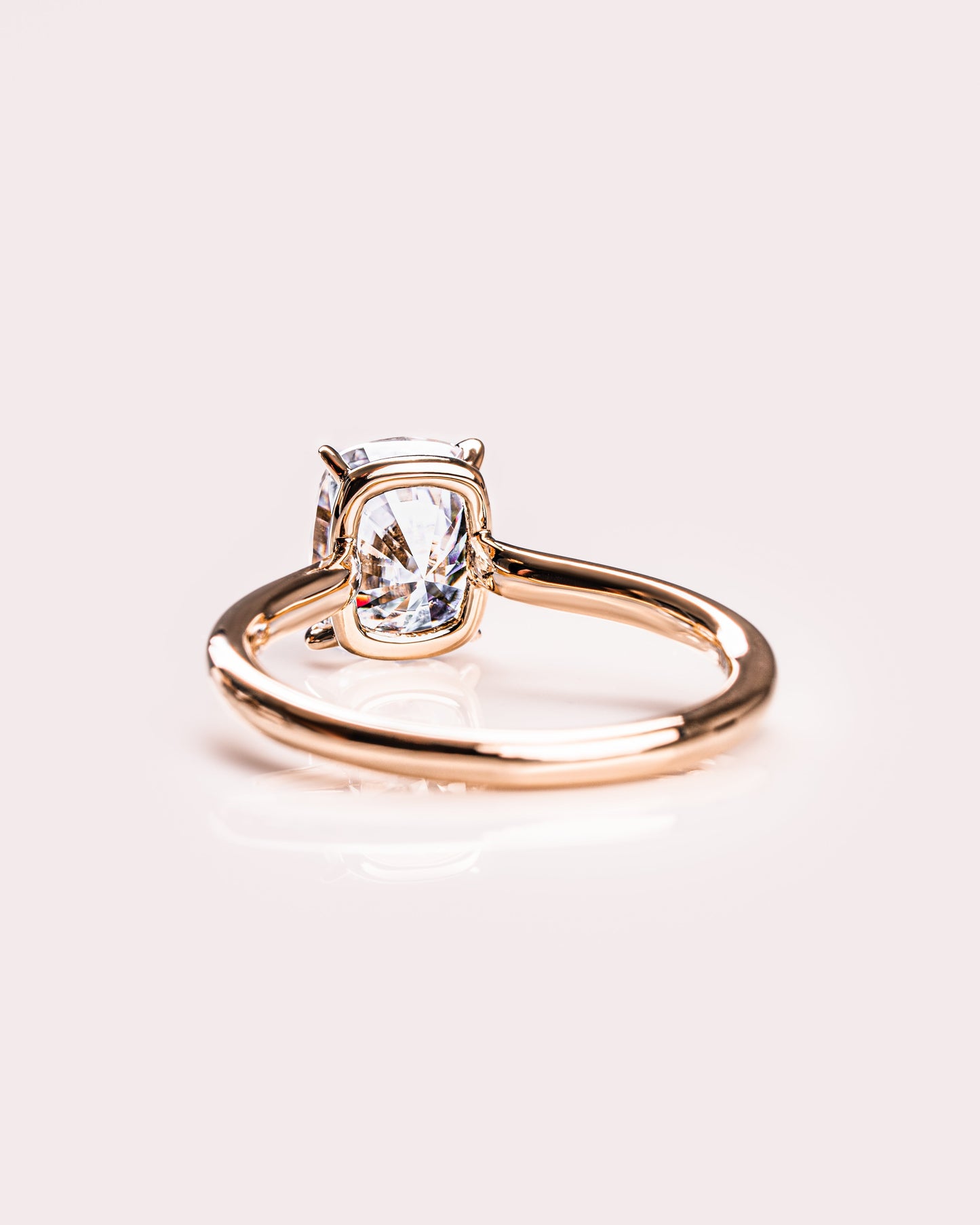 2.15 CT Cushion Cut Solitaire Moissanite Engagement Ring
