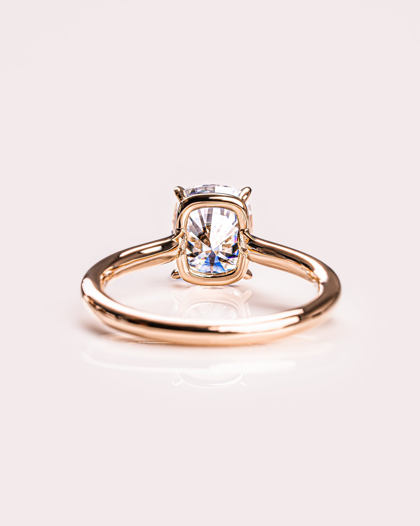 2.15 CT Cushion Cut Solitaire Moissanite Engagement Ring