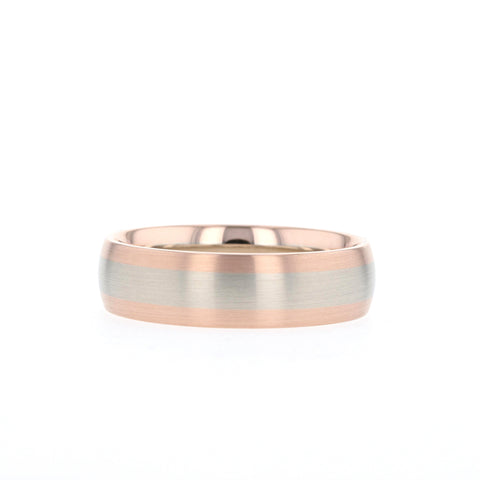 Classic Satin-Finish Rose Gold Men's Band