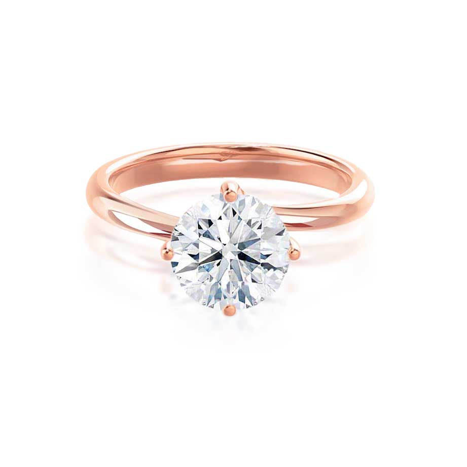 1.20 CT Round Shaped Moissanite Solitaire Style Engagement Ring