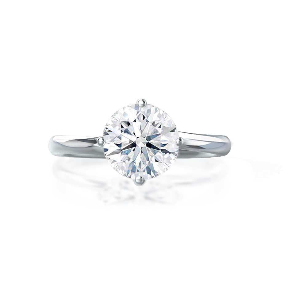 1.20 CT Round Shaped Moissanite Solitaire Engagement Ring