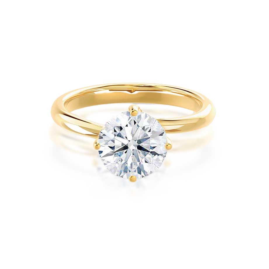 1.20 CT Round Shaped Moissanite Solitaire Style Engagement Ring