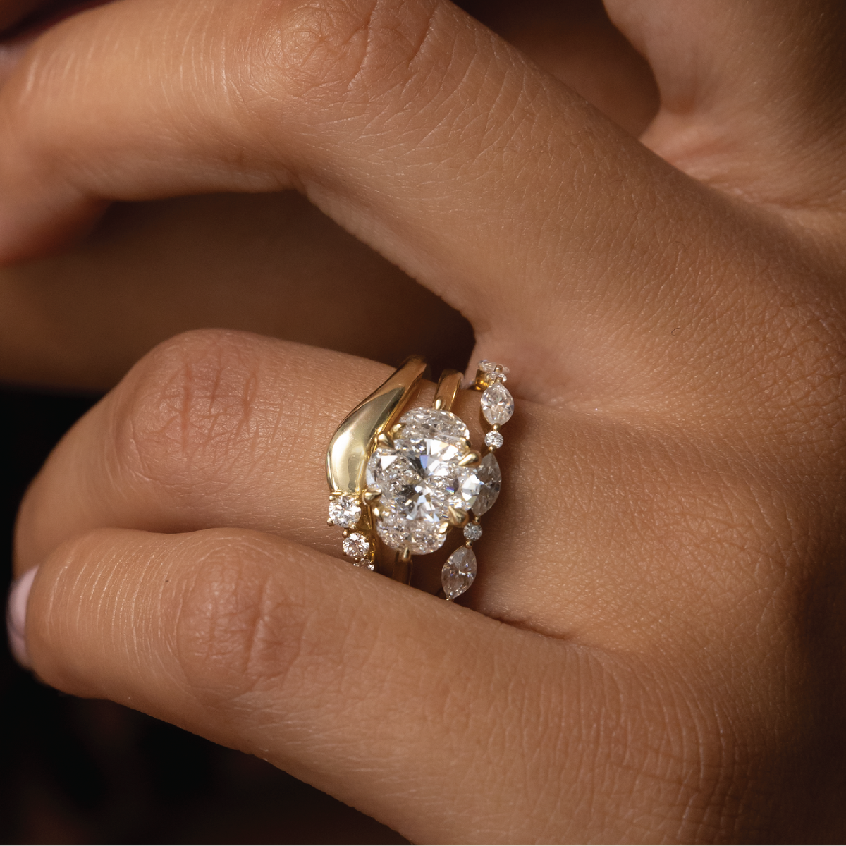 2.5 CT Oval: Three Stone Lab Grown Diamond