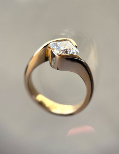 1.5 - 2.5 CT Asscher Cut Lab Grown Diamond Solitaire Engagement Ring