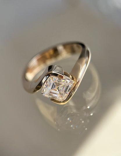 1.5 - 2.5 CT Asscher Cut Lab Grown Diamond Solitaire Engagement Ring