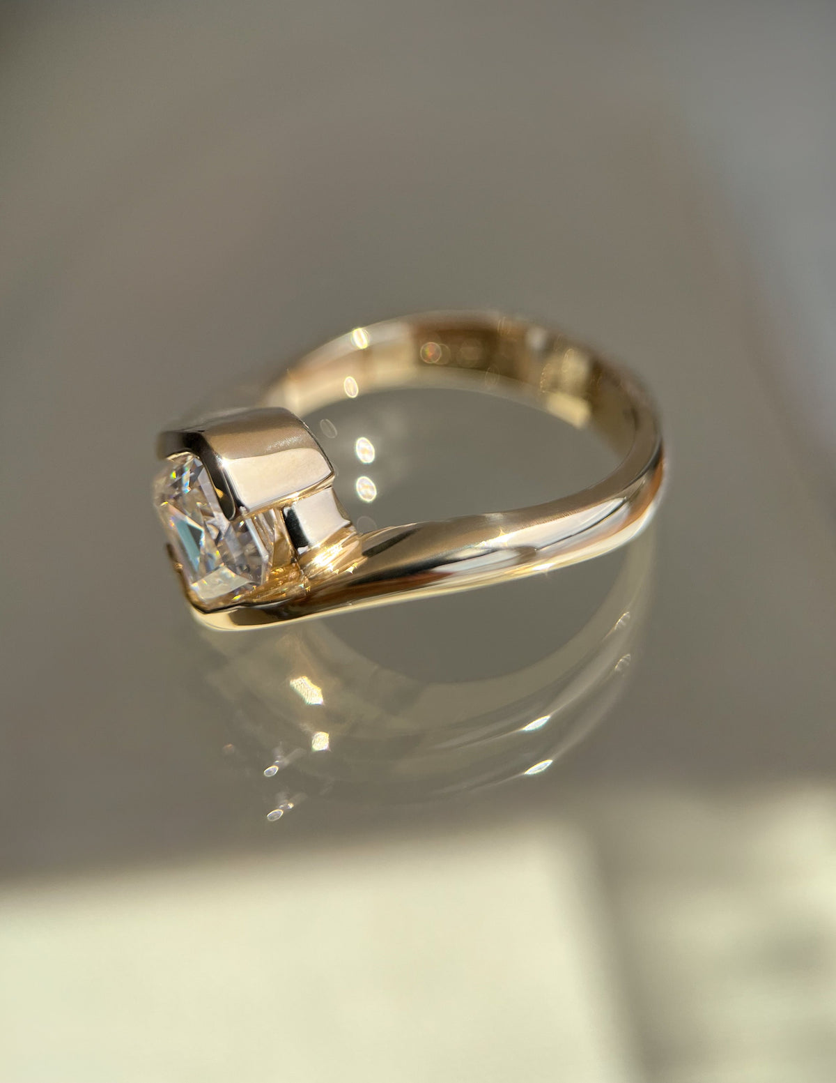 1.5 - 2.5 CT Asscher Cut Lab Grown Diamond Solitaire Engagement Ring