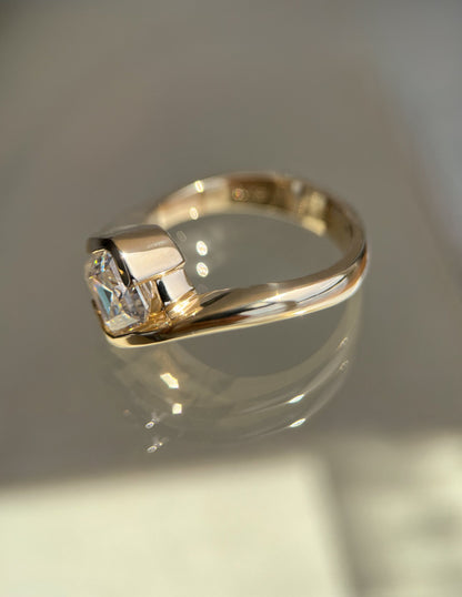 1.5 - 2.5 CT Asscher Cut Lab Grown Diamond Solitaire Engagement Ring