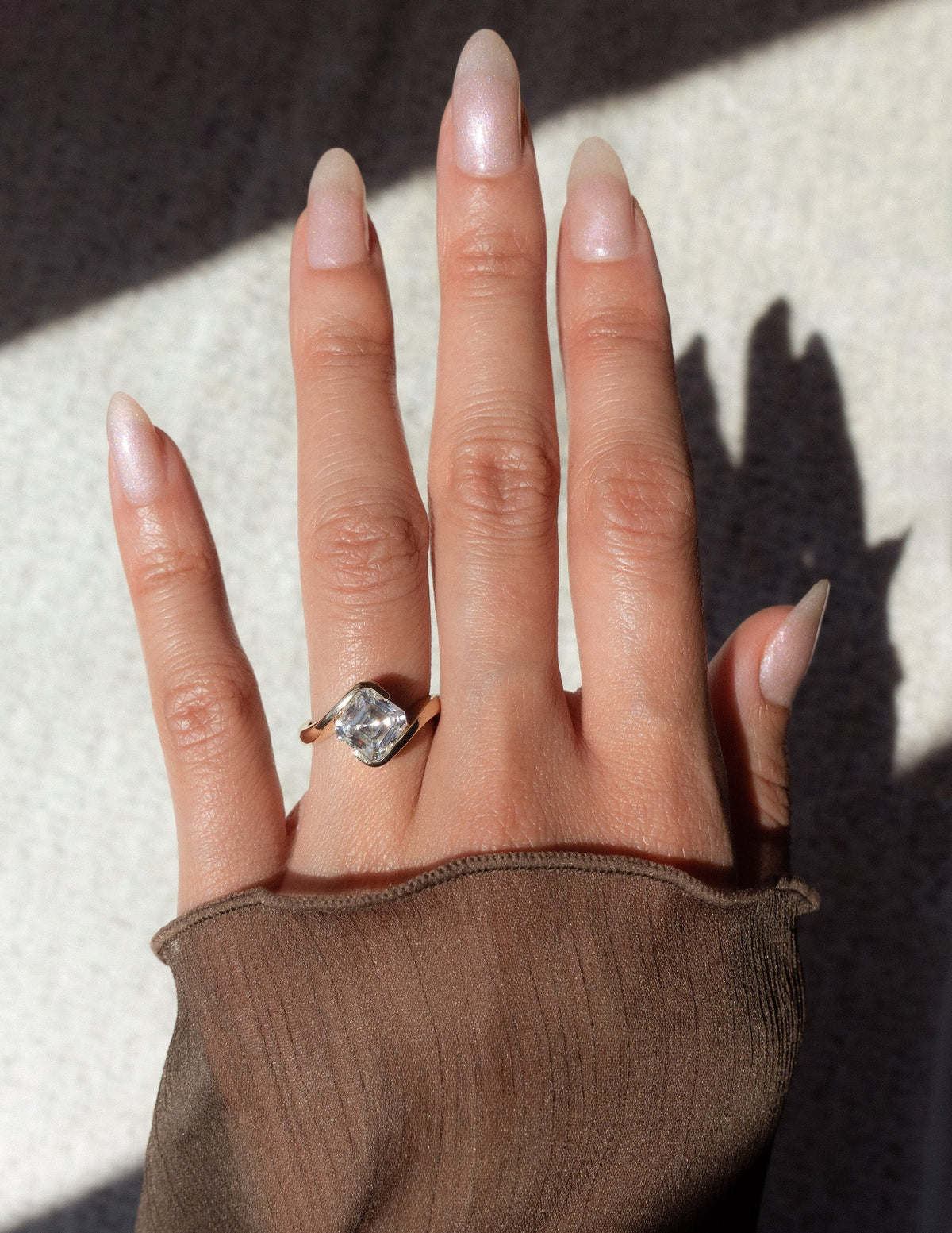 1.5 - 2.5 CT Asscher Cut Lab Grown Diamond Solitaire Engagement Ring