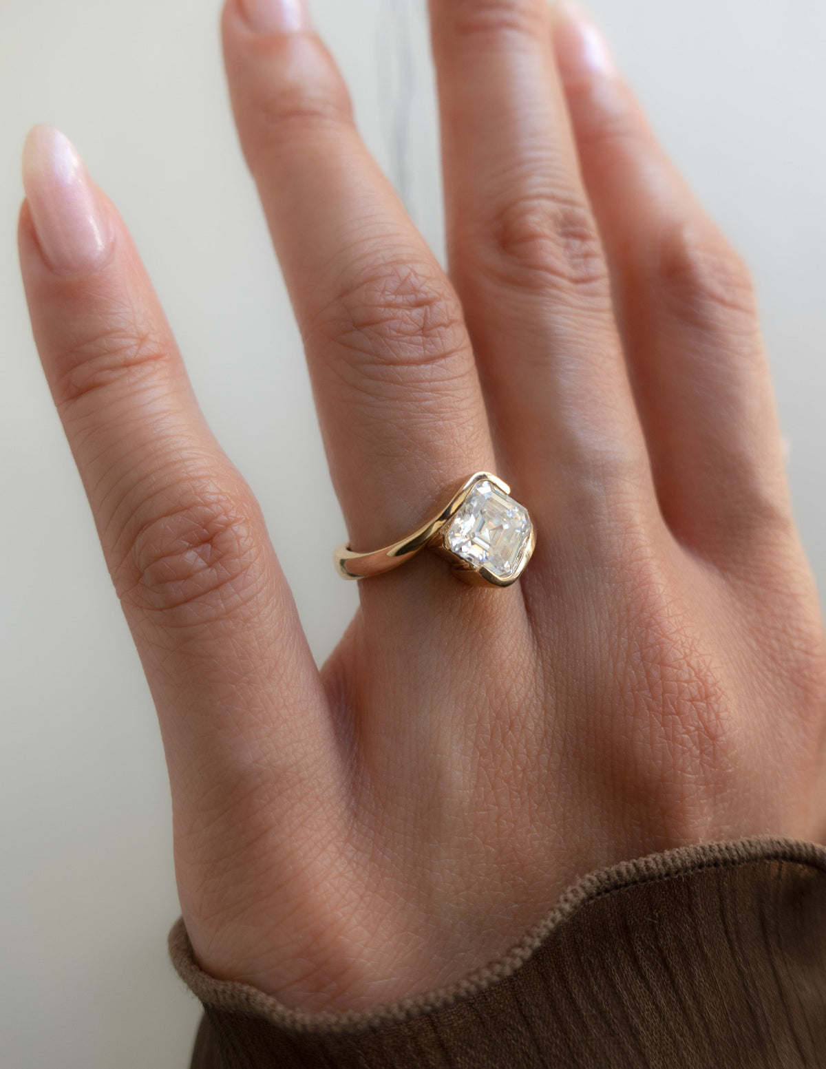 1.5 - 2.5 CT Asscher Cut Lab Grown Diamond Solitaire Engagement Ring