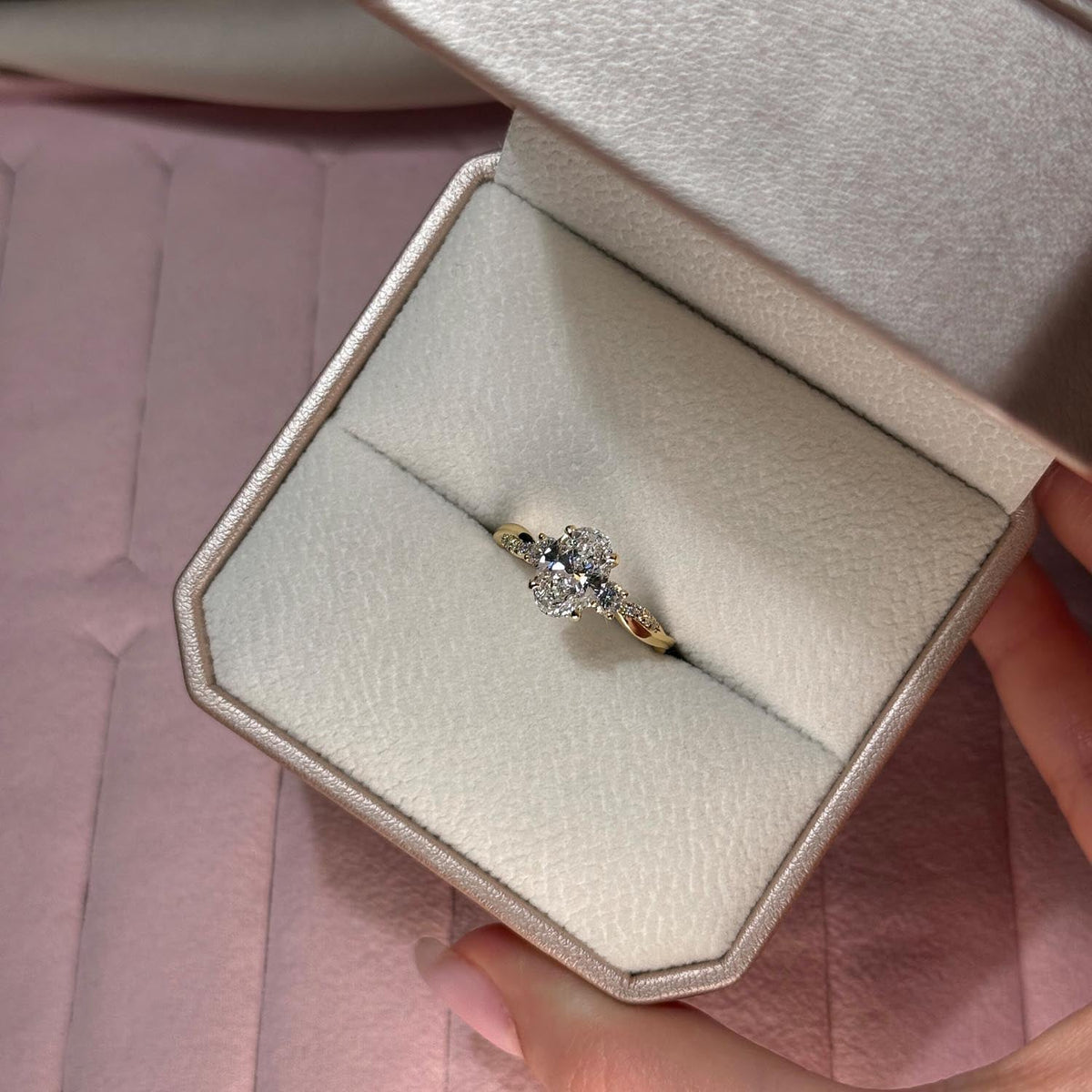 Bezel Emerald Lab Grown Diamond Engagement Ring: 2 CT