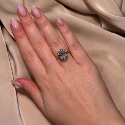 Bezel Emerald Lab Grown Diamond Engagement Ring: 2 CT