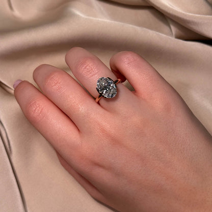 Bezel Emerald Lab Grown Diamond Engagement Ring: 2 CT