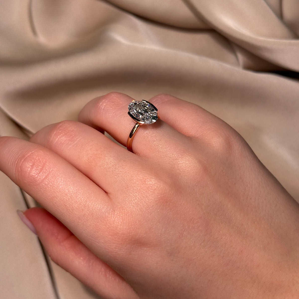 Bezel Emerald Lab Grown Diamond Engagement Ring: 2 CT