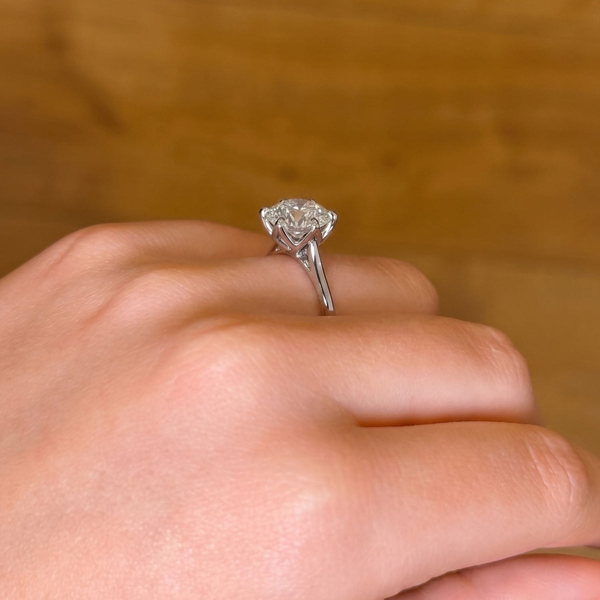 Bezel Emerald Lab Grown Diamond Engagement Ring: 2 CT