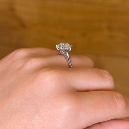 Bezel Emerald Lab Grown Diamond Engagement Ring: 2 CT
