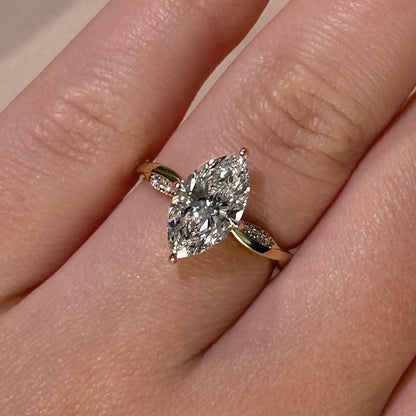 Bezel Emerald Lab Grown Diamond Engagement Ring: 2 CT
