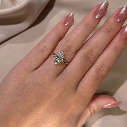Bezel Emerald Lab Grown Diamond Engagement Ring: 2 CT