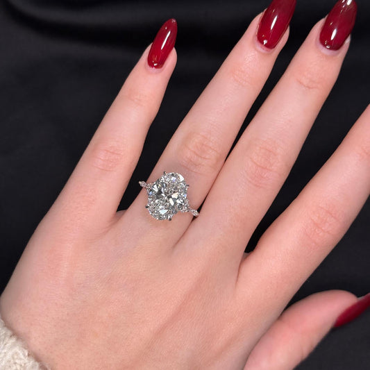 Bezel Emerald Lab Grown Diamond Engagement Ring: 2 CT