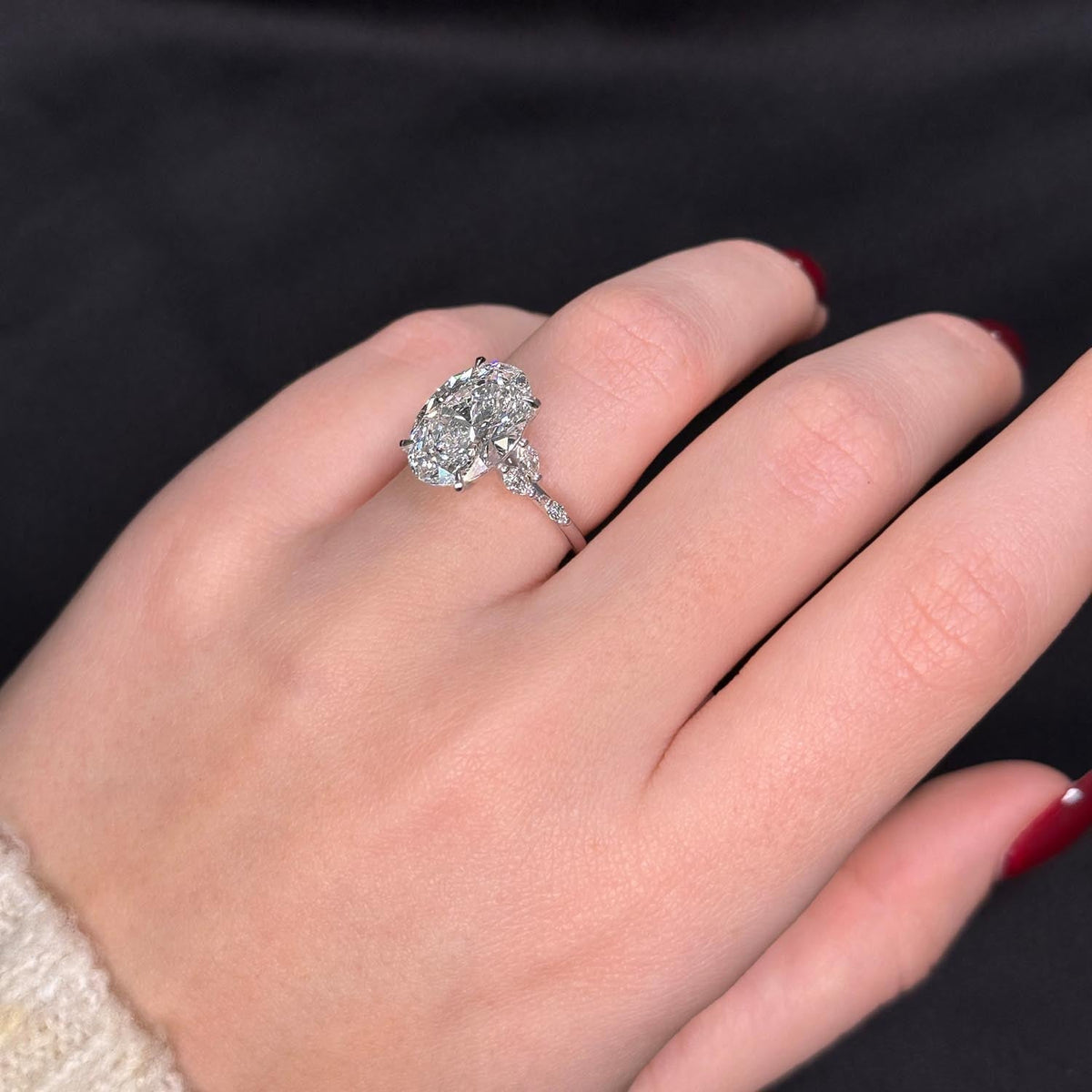 Bezel Emerald Lab Grown Diamond Engagement Ring: 2 CT