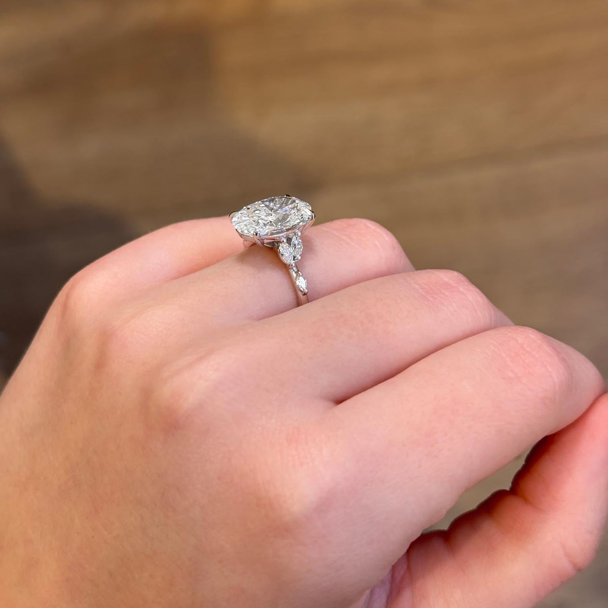 Bezel Emerald Lab Grown Diamond Engagement Ring: 2 CT