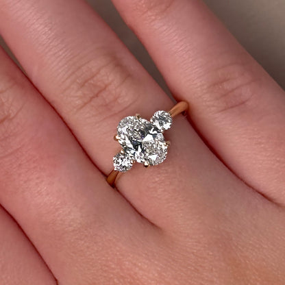 Bezel Emerald Lab Grown Diamond Engagement Ring: 2 CT