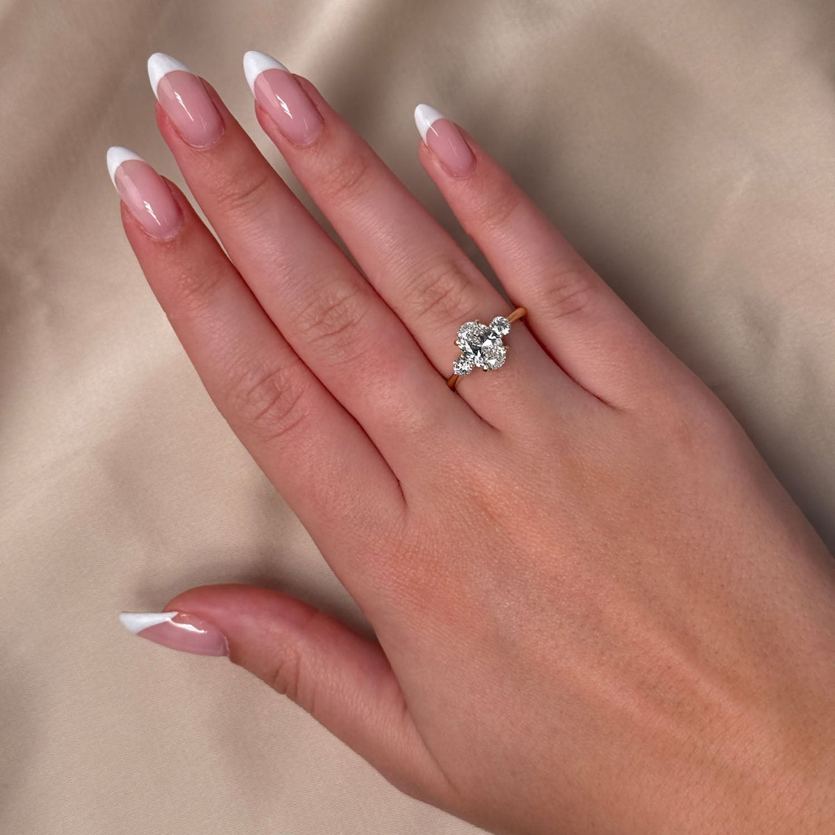Bezel Emerald Lab Grown Diamond Engagement Ring: 2 CT