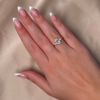 Bezel Emerald Lab Grown Diamond Engagement Ring: 2 CT